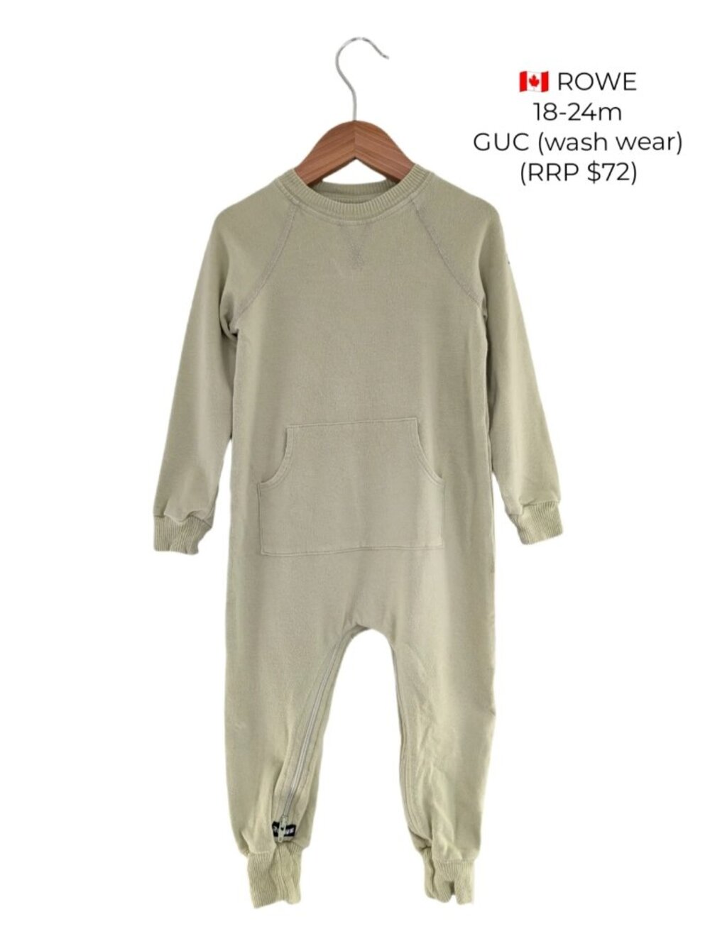 ROWE Pale Green Zomper 18-24m Baby Clothes